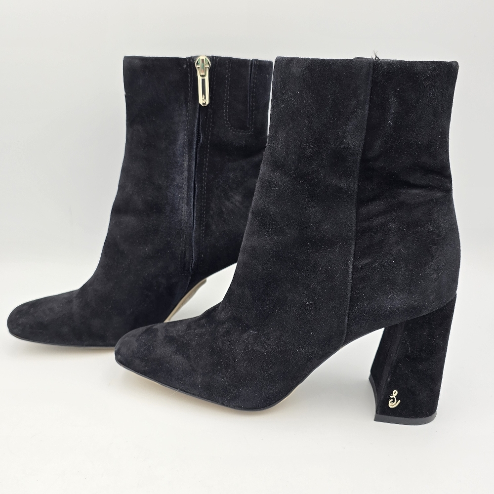 Sam Edelman Codie Booties, Black Suede, Women's Size 6.5 - Picture 7 of 12